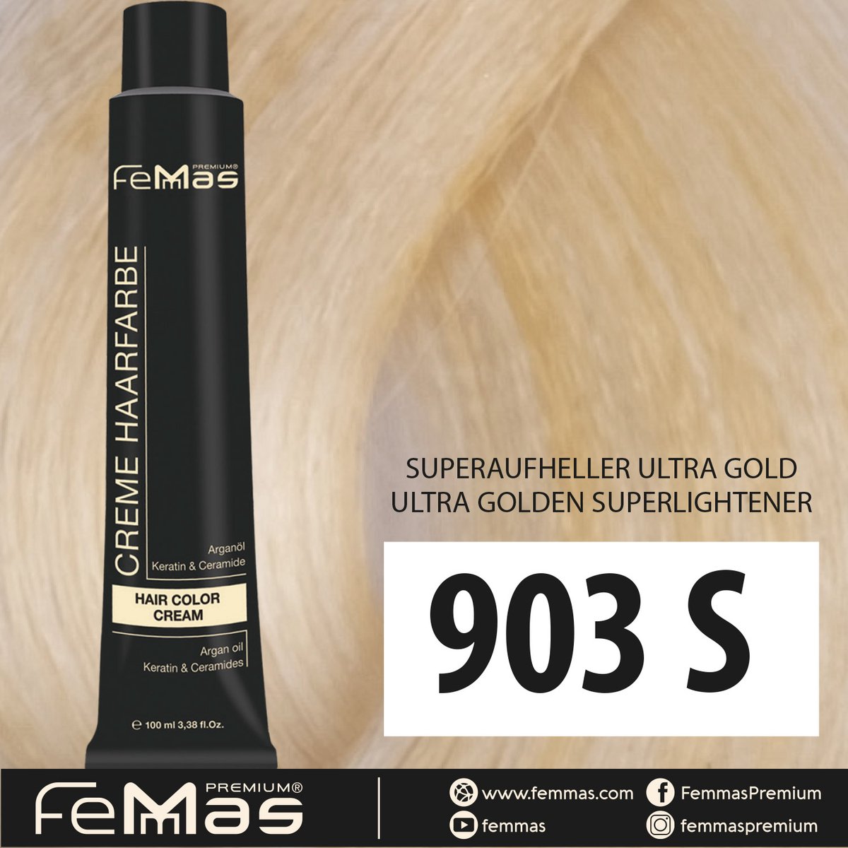 Femmas (903S) - Haarverf - Super Brightener Ultra Goud - 100ml