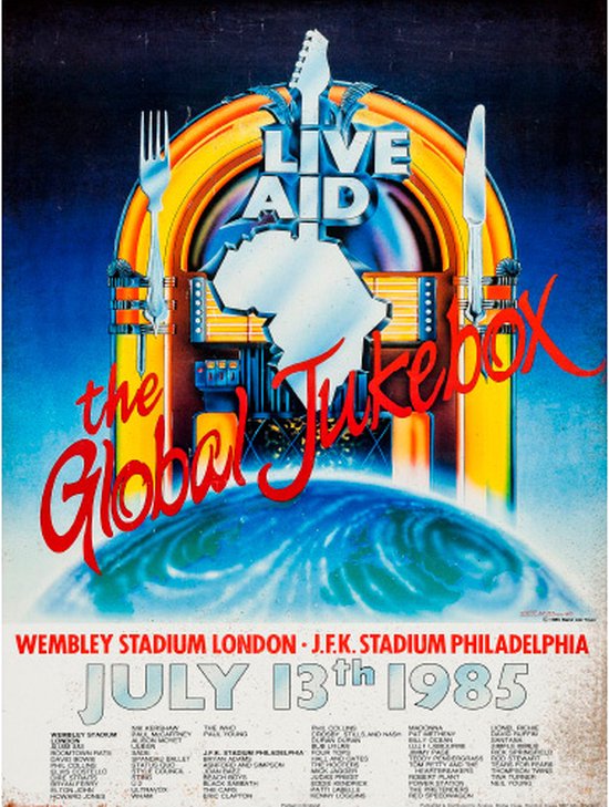 Signs-USA - Concert Sign - metaal - Live Aid - 1985 - 30x40 cm