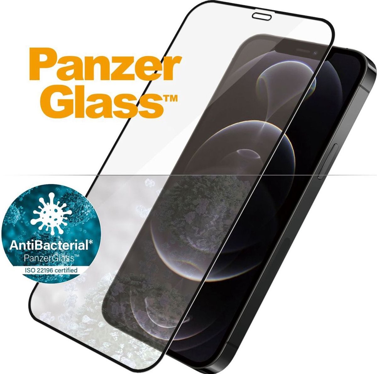 PanzerGlass Screenprotector geschikt voor Apple iPhone 12 Pro Glazen | PanzerGlass Edge to Edge Screenprotector - Case Friendly - Zwart
