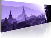 Schilderij - Purple Zen , paars uitzicht