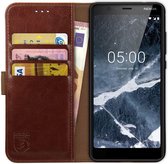 Rosso Element Nokia 5.1 Hoesje Book Cover Bruin