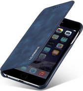 Apple iPhone 6/6s Retro Style Bookcase Hoesje met Kaarthouder Blauw