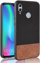 Huawei P Smart (2019) Leren Coating Hybride Hoesje Zwart