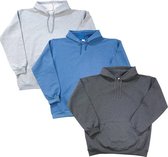 Sweatshirt met capuchon royaal blauw maat L