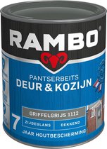 Rambo Pantserbeits Deur & Kozijn Zijdeglans Dekkend - Super Vochtregulerend - Griffelgrijs - 0.75L