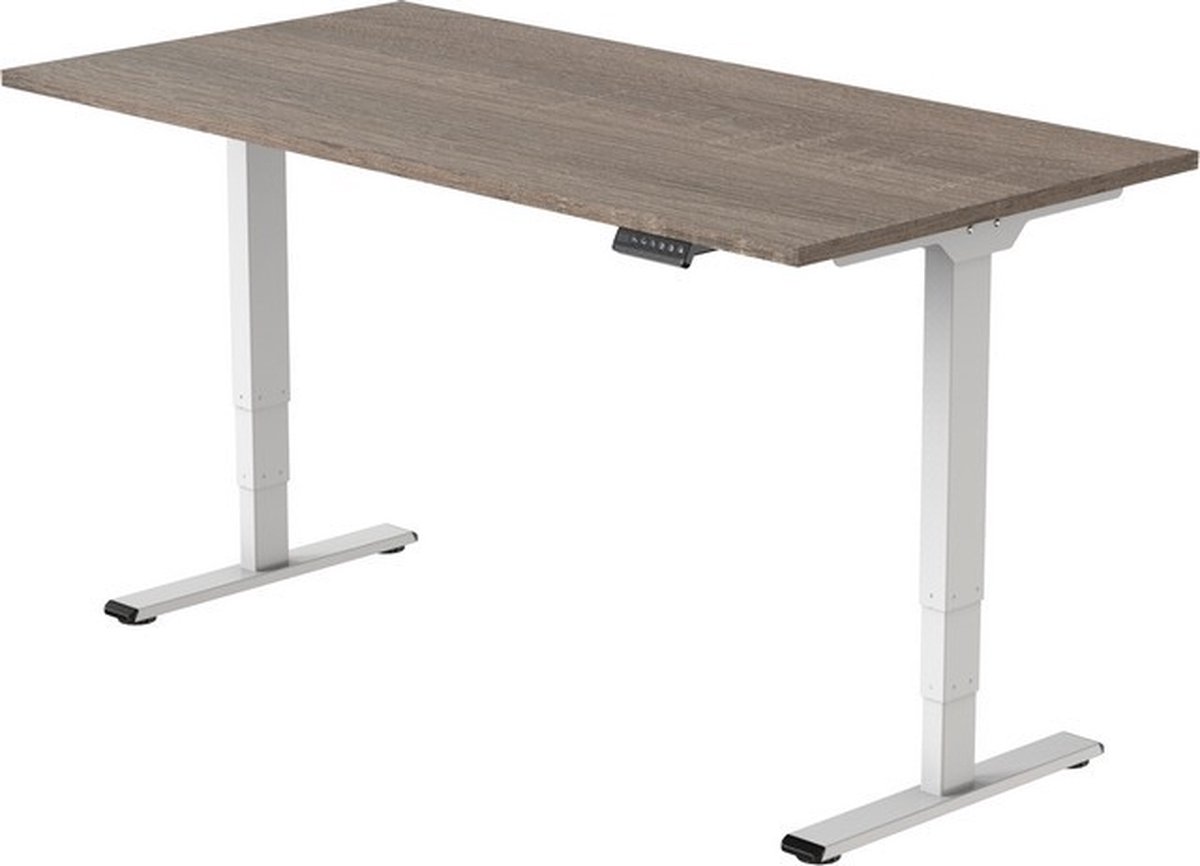 Game Hero Office Hero® Cosmic Elektrisch - Zit sta bureau in hoogte verstelbaar wit frame - Game bureau - Computertafel - Werktafel - 120x80 - Robson eik