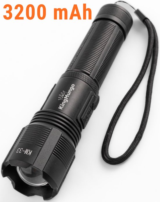 Lampe torche tactique LED 50000W avec zoom