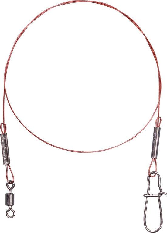 Titanium Fishing Leader Lines With Swivel Duo-Lock Snap,30cm 14Kg
