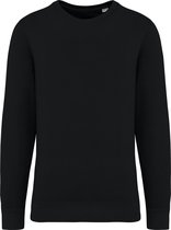 Biologische unisex sweater 'Terry' lange mouwen Washed Black - XL
