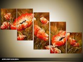 Peinture acrylique Poppy | Rouge-marron | 150x70cm 5Liège peint à la main
