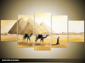 Peinture acrylique Egypte | Jaune, crème | 150x70cm 5Liège peint à la main