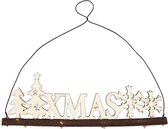 Kerstdecoratie. XMAS. H: 7 cm. diepte 0.5 cm. B: 22 cm. 1 stuk