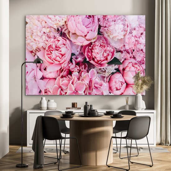 MuchoWow® Peinture sur Verre - Fleurs - Rose - Roses - 150x100 cm - Peintures sur Verre Peintures - Photo sur Glas