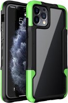 TPU + pc + acryl 3 in 1 schokbestendige beschermhoes voor iPhone 11 Pro Max (groen)