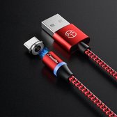 CaseMe Series 2 USB naar Type-C / USB-C magnetische oplaadkabel, lengte: 1m (rood)