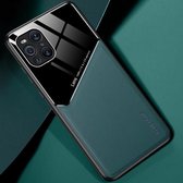 Voor OPPO Find X3 Pro All-inclusive leer + beschermhoes van organisch glas met metalen ijzeren plaat (groen)