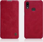 Voor Galaxy A10s NILLKIN QIN Series Crazy Horse Texture Horizontale Flip lederen tas, met kaartsleuf (rood)