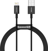 Baseus Superior-serie CALYS-C01 2,4 A USB naar 8-pins interface Snelle oplaadgegevenskabel, kabellengte: 2 m (zwart)
