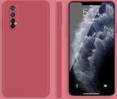 Voor OPPO Realme 7 / Narzo 20 Pro effen kleur imitatie vloeibare siliconen rechte rand valbestendige volledige dekking beschermhoes (rood)