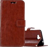 Voor Huawei Y5 (2017) Crazy Horse Texture Horizontale Flip Leren Case met Houder & Kaartsleuven & Portemonnee & Fotolijst (Bruin)