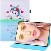 Gekleurde tekening Horizontale flip PU lederen hoes met houder & kaartsleuven & portemonnee & slaap- / wekfunctie voor iPad Pro 11 (2018) / Pro 11 (2020) / Air 10.9 (2020) (Loving Unicorn)