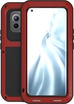 Voor Geschikt voor Xiaomi Mi 11 LOVE MEI Metaal schokbestendig waterdicht stofdicht beschermhoes zonder glas (rood)