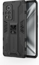 For Honor V40 5G Supersonic PC + TPU schokbestendige beschermhoes met houder (zwart)