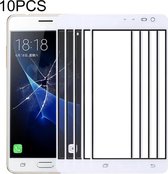 10 PCS Front Screen Outer Glass Lens voor Samsung Galaxy J3 Pro / J3110 (wit)