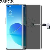 Voor OPPO Reno6 Pro 5G 25 PCS 0.3mm 9H Oppervlaktehardheid 3D Gebogen Oppervlak Privacy Glasfilm