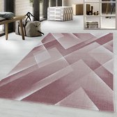 Modern laagpolig vloerkleed Costa - roze 3522 - 200x290 cm