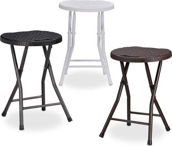 krukje inklapbaar BASTIAN - set van 2 - kunststof - binnen - buiten - 45 cm hoog - bruin van Merkloos — afbeelding 3