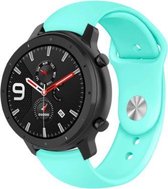 Siliconen Smartwatch bandje - Geschikt voor  Xiaomi Amazfit GTR sport band - aqua - 47mm - Horlogeband / Polsband / Armband