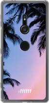 6F hoesje - geschikt voor Sony Xperia XZ2 -  Transparant TPU Case - Sunset Palms #ffffff