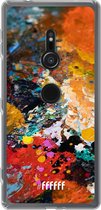 6F hoesje - geschikt voor Sony Xperia XZ2 -  Transparant TPU Case - Colourful Palette #ffffff