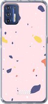 6F hoesje - geschikt voor Motorola Moto G9 Plus -  Transparant TPU Case - Terrazzo N°8 #ffffff