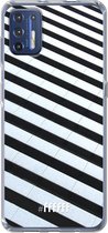 6F hoesje - geschikt voor Motorola Moto G9 Plus -  Transparant TPU Case - Mono Tiles #ffffff