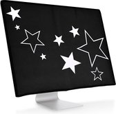 kwmobile hoes voor Apple iMac 21.5" - beschermhoes voor beeldscherm - Sterren Mix design - wit / zwart