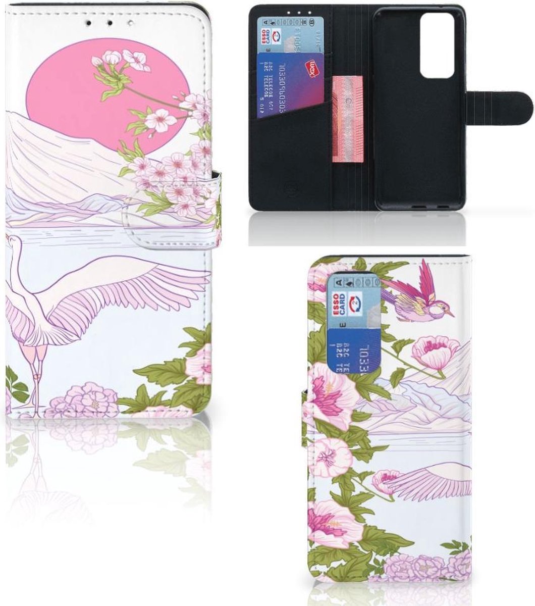 OPPO Find X3 Neo 5G Telefoonhoesje met Pasjes Bird Standing