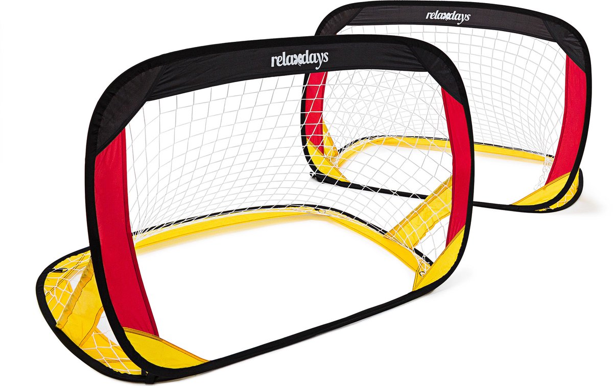 voetbaldoel set van 2 - pop up - opvouwbaar - 80 x 119 x 83 cm