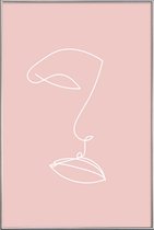 JUNIQE - Poster met kunststof lijst Outline -30x45 /Roze