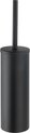 WENKO Turbo-Loc® Toiletborstelhouder met deksel Orea RVS zwart mat - Bevestigen zonder boren