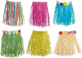 Toppers - 2x stuks hawaii verkleed rokje zand kleur rafia 42 cm - Carnaval verkleedkleding
