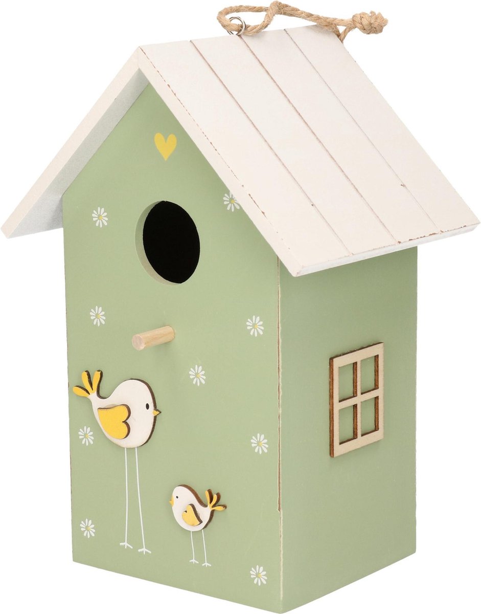 Garden Spirit 2x Vogelhuisje Boswachtershutje - Nestkast 12,5x13x27 cm
