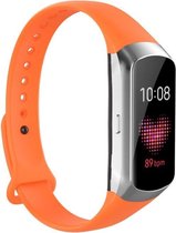 Siliconen Smartwatch bandje - Geschikt voor Samsung Galaxy Fit siliconen bandje - oranje - Strap-it Horlogeband / Polsband / Armband