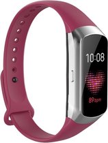 Siliconen Smartwatch bandje - Geschikt voor Samsung Galaxy Fit siliconen bandje - wijnrood - Strap-it Horlogeband / Polsband / Armband