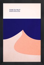 JUNIQE - Poster in houten lijst Dune du Pilat -40x60 /Blauw & Roze