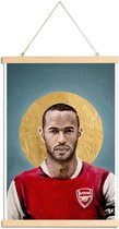 JUNIQE - Posterhanger Football Icon - Thierry Henry -20x30 /Blauw &