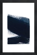 JUNIQE - Poster in houten lijst Minimal 3 -30x45 /Blauw & Wit