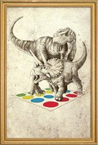 JUNIQE - Poster met houten lijst The Ultimate Battle -40x60 /Rood &