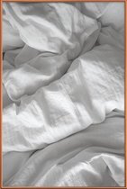 JUNIQE - Poster met kunststof lijst Perfect Day in Bed -30x45 /Grijs &